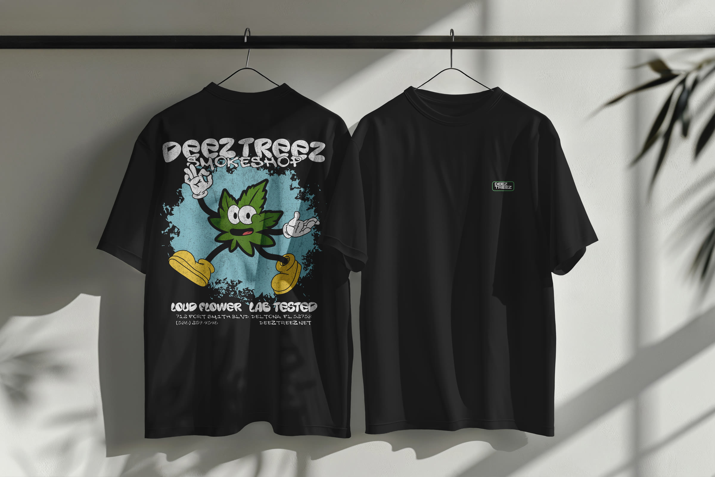 Deez Treez mascot t-shirt mockup